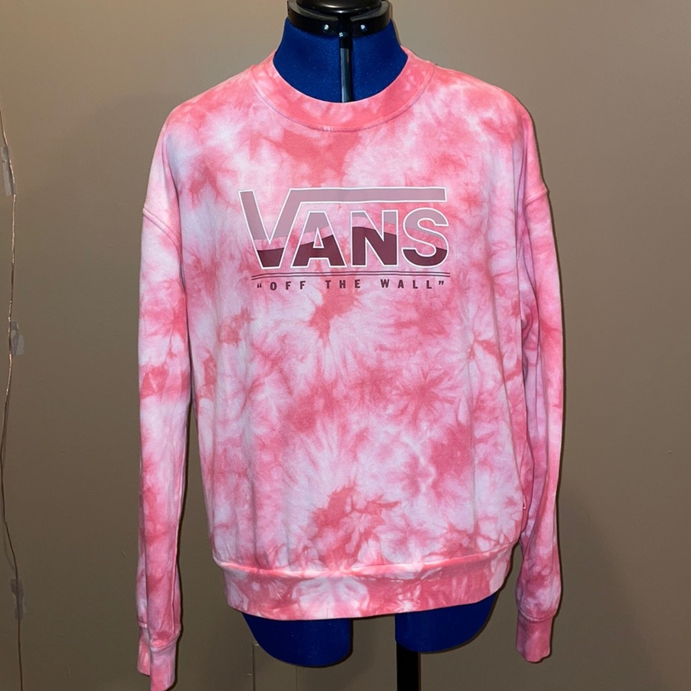 Vans Tie Dye Pink Sweatshirt EUC Large